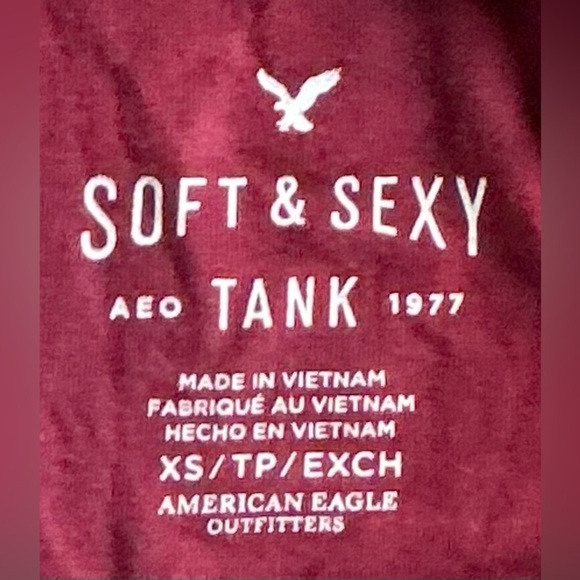 American Eagle Outfitters Soft & Sexy Burgundy to Pink Ombre Tank Top - Picture 7 of 9